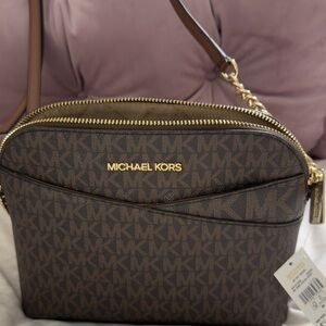 Michael Kors Dark Brown Monogram Bag NWT